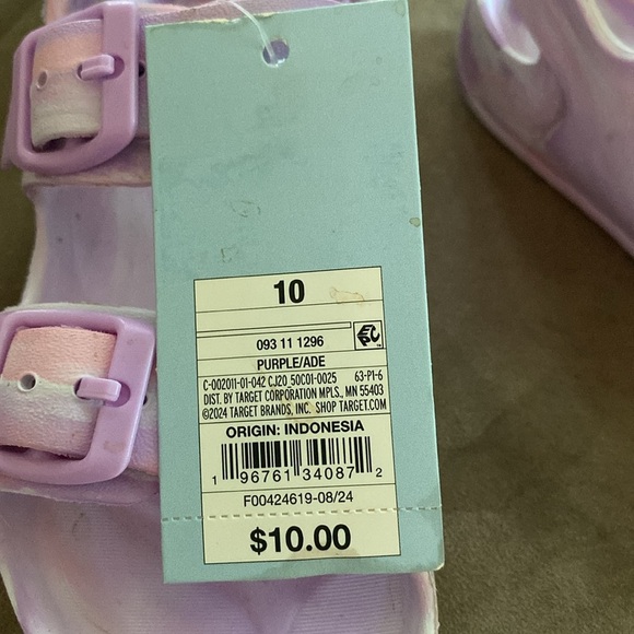 Cat & Jack Kids' Pink and Purple Sandals - Picture 5 of 5